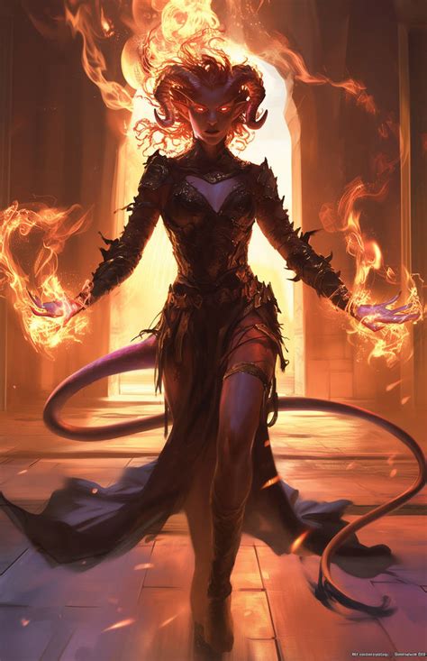 Tiefling Fire Sorc Incoming By Level7goperator On Deviantart