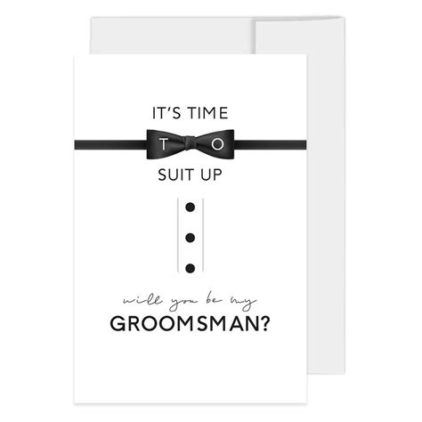 Groomsmen Proposal Cards With Envelopes Your Service Is Required As A Groomsmanit S Time To