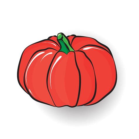 Premium Vector Orange Pumpkin Vector Illustration Autumn Halloween