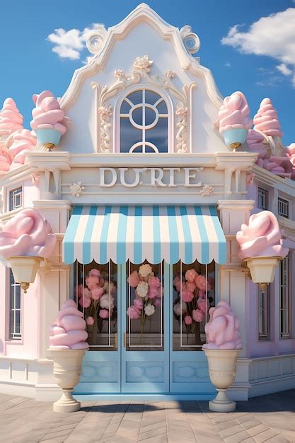 Premium Ai Image Photo Of Ice Cream Parlor Facade With A Playful And