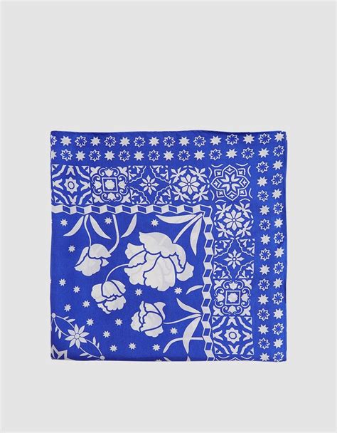 A Peace Treaty Vagos Bandana In Blue Contemporary Accessories