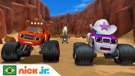 Blaze E Os Monster Machines Blaze E Starla Correm Na Pista Bouncing