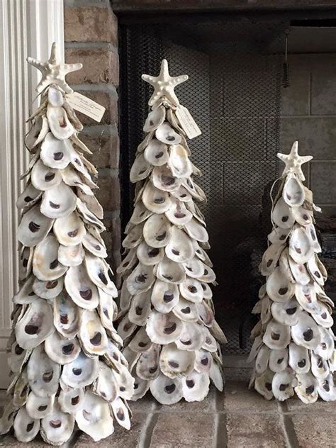 Oyster Shell Christmas Tree Oyster Shell Crafts Shell Crafts Coastal Christmas