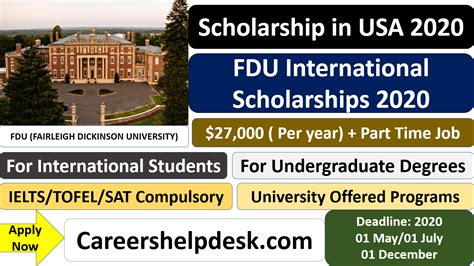 Fdu International Scholarships In The Usa 2020