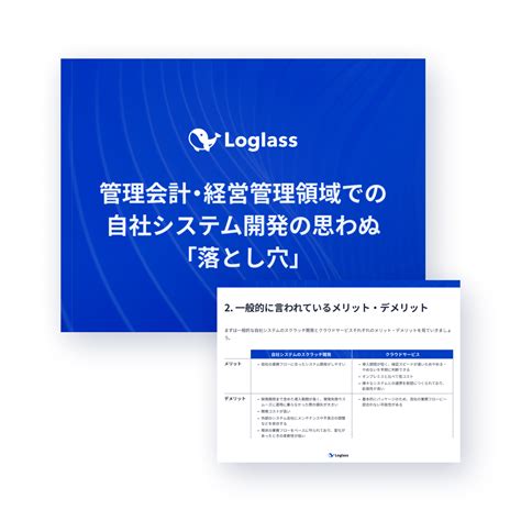 管理会計・経営管理領域での自社システム開発の思わぬ「落とし穴」｜次世代の経営管理クラウドloglass