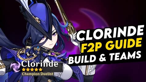 Clorinde F2p Build Kit Best Artifacts Weapons And Teams Pre Release Analysis Genshin