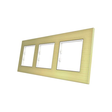 Gold Aluminium Frame 3 Gang Interra Technology Developer Of