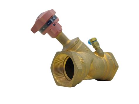 Fixed Orifice Double Regulating Balance Flow Meter Valve Brass Circuit