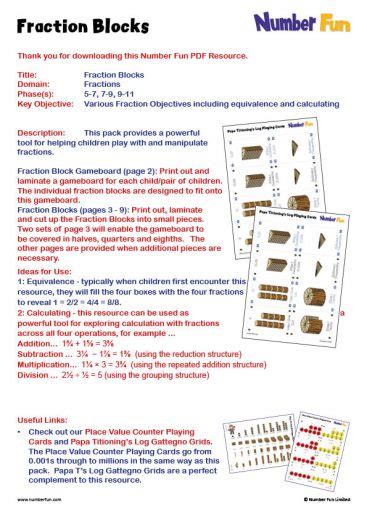 Fractions Blocks (download) | Number Fun