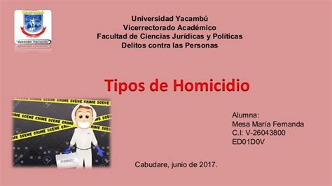 Cuadro Comparativo Sobre Los Tipos De Homicidio