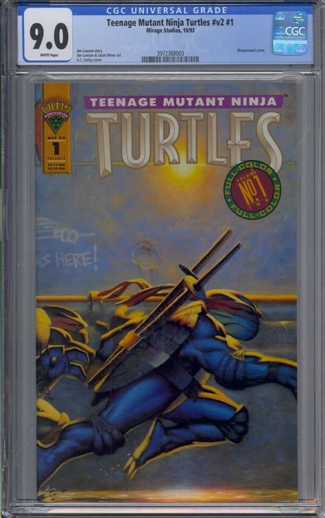 Teenage Mutant Ninja Turtles V Cgc White Pages Comic Books