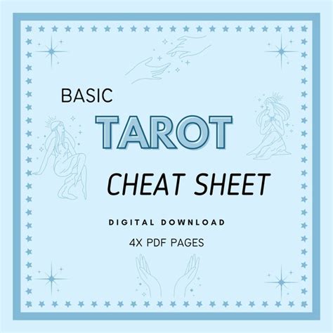 Tarot Card Meanings Cheat Sheet Etsy