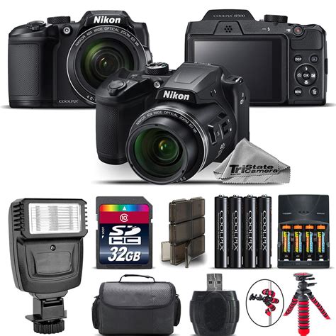 Nikon Coolpix B500 Camera 40x Optical Zoom Flash Case 32gb Kit