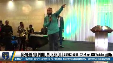 EN DIRECT DE KINSHASA Jeudi des miracles RÉV PAUL MUKENDI YouTube