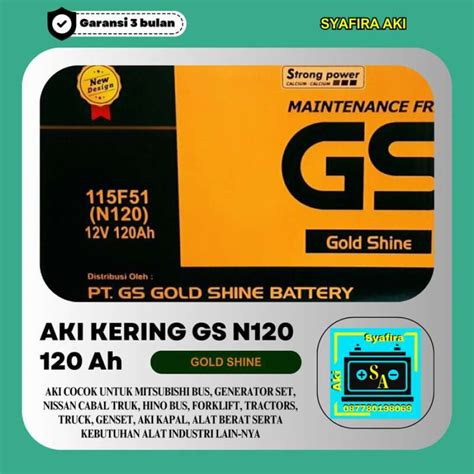 Promo Aki Kering Gs N Gold Shine V Ah Aki Kapal Truk Genset