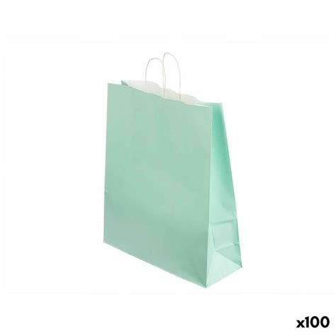 Bolsa De Papel Verde X X Cm Unidades Con Ofertas En