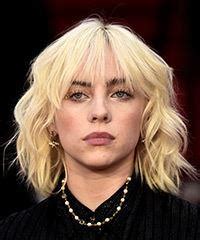 Billie Eilish Medium Wavy Light Blonde Bob Haircut