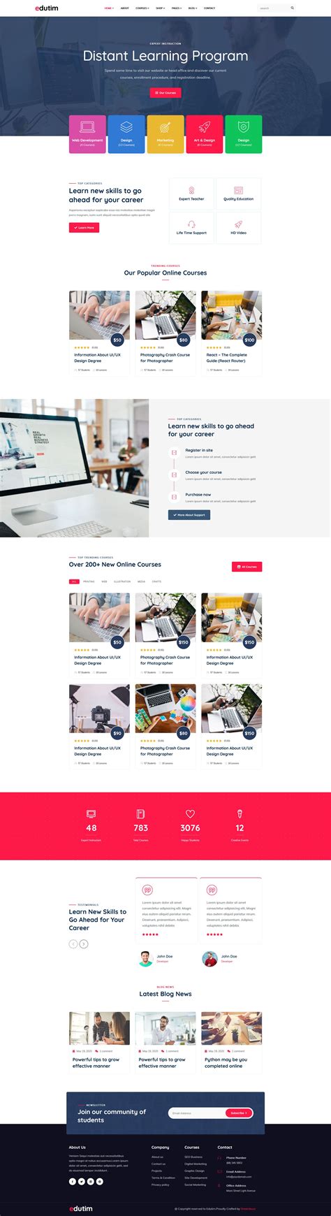 Edutim Education Lms Html Template