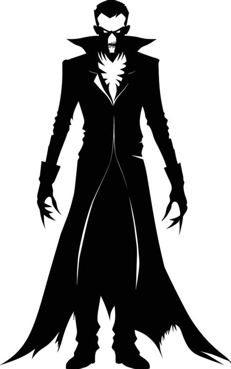 Ai Generated Silhouette Vampire Black Color Only Full Body 38020239 Vector Art At Vecteezy