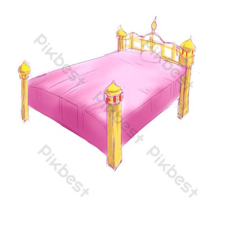 아름다운 가구 공주 침대 일러스트 Png Psd 무료 다운로드 Pikbest