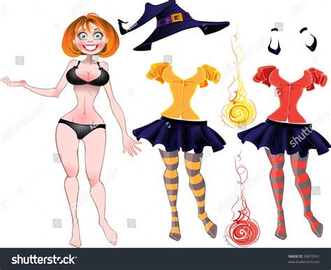 Nude Sexy Girl Set Different Colours Vector De Stock Libre De