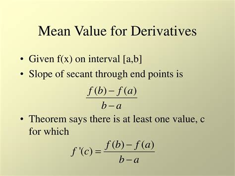 Ppt Mean Value Theorem For Integrals Powerpoint Presentation Free