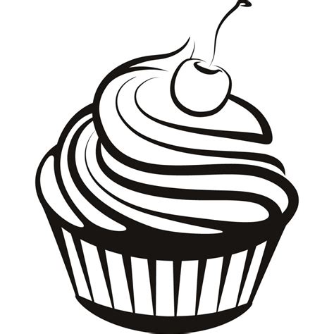 cupcake clipart outline free  on clipartmag