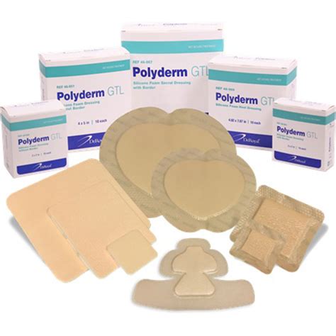 Deroyal Polyderm Gtl Foam Wound Dressing 4x4 Inch Bordered Box Of 10 Adw Diabetes