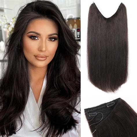 Amazon Halo Hair Extensions Real Human Hair Invisible Wire Hair