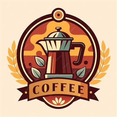 Vintage coffee pot emblem | Premium AI-generated vector