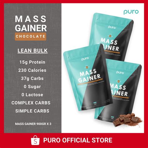 Jual Puro Mass Gainer Weight Gain Susu Protein Penambah Berat Badan