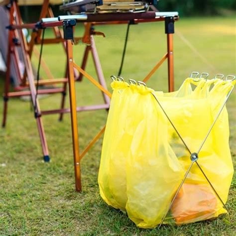 Camping Plier Les Sacs à Ordures Support De Support Rack Poubelle Tri