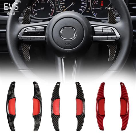 Carbon Fiber Steering Wheel Paddle Shift Compatible With Mazda 3 Car