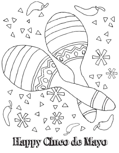 Free Printable Cinco De Mayo Coloring Pages Shape Coloring Pages