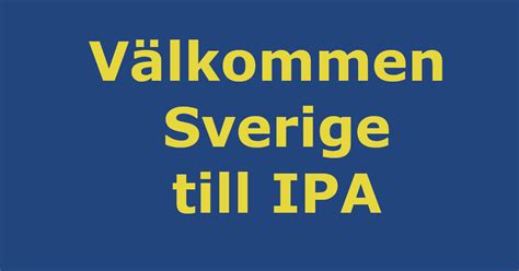 V Lkommen Sverige Till Ipa Ipa Nordic