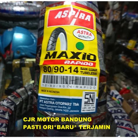 Jual Ban Depan Tubeless Motor Matic Aspira Maxio Rapido Ring