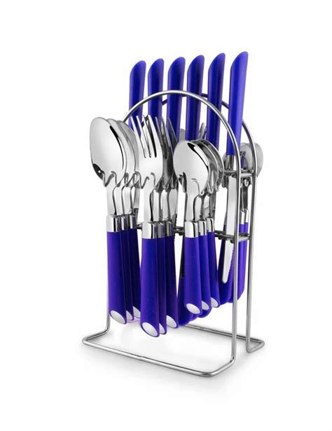 Material Stainless Steel Elegante 24 Pcs Expression Blue Cutlery Set