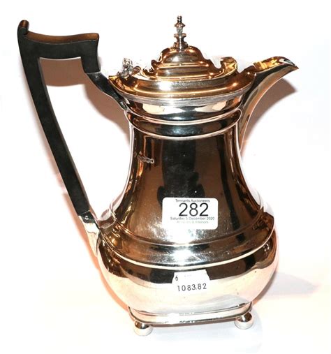 Lot 282 A George V Silver Hot Water Jug Retailed By