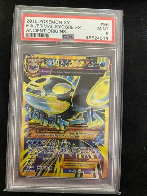 Pokemon Ancient Origins Primal Kyogre Ex 9698 Psa 9 Mint Values Mavin