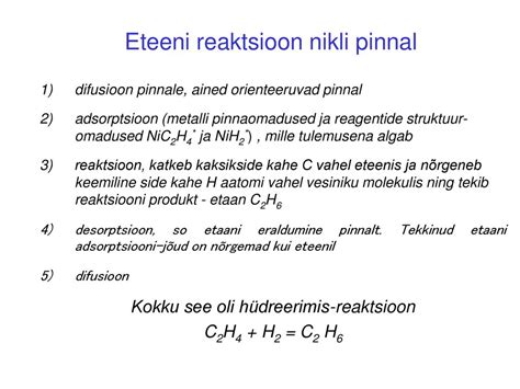 Keemiline Side Ii Keemilised Reaktsioonid Ppt