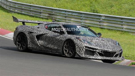 Chevy Corvette Zora Spied C Hybrid Flagship Rips Around The