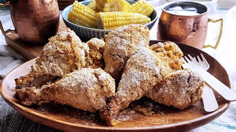 Oven Fried Cornmeal Crusted Picnic Chicken Low FODMAP Gluten Free