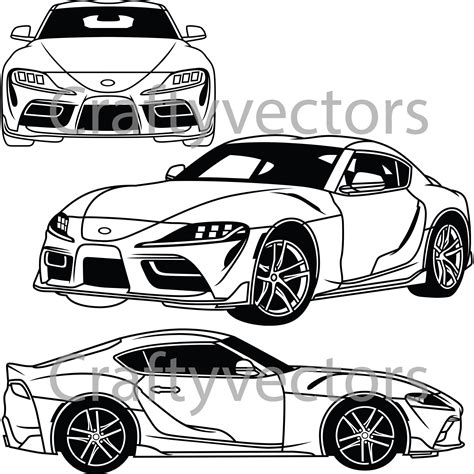 Car Vector Vector File New Toyota Supra Charger 2015 Car Paint Jobs