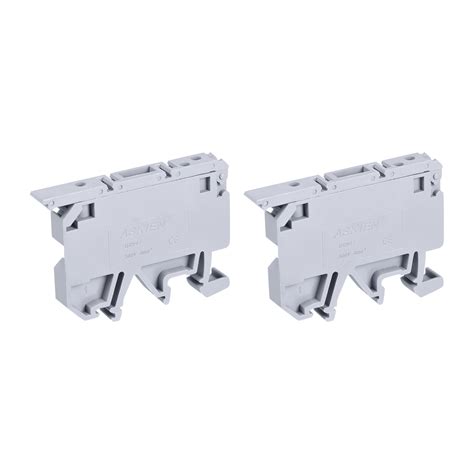 DIN Rail Mount Fuse Holder Terminal Blocks Grey ASK1 EN LD 220V Pack Of