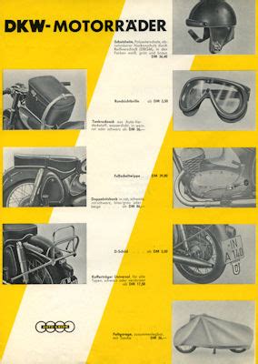 Motor Lit De Dkw Spezial Zubeh R Prospekt Brochure Ca