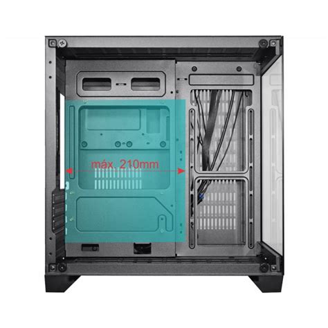 Gabinete Gamer K Mex Space Aquario Preto CG 10KN Mid Tower Lateral Em