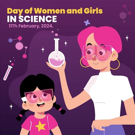 Free Vector Flat International Day Of Women And Girls In Science