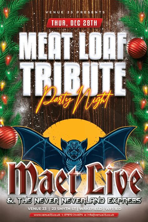 Xmas Meat Loaf Maet Live The Ultimate Live Band Tribute To Meatloaf