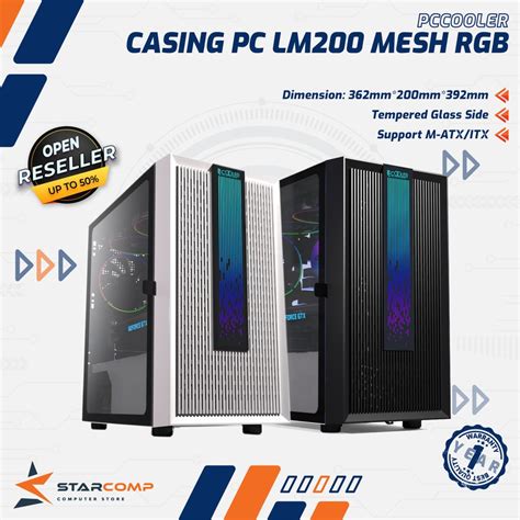 Jual PCCOOLER LM200 Platinum M ATX Gaming Case LM 200 Casing PC