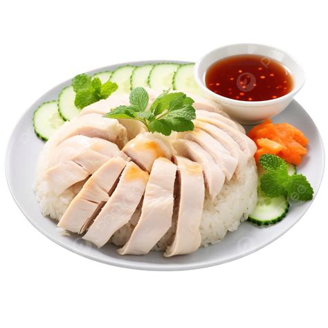 รูปข้าวมันไก่ไหหลำเสิร์ฟบนจานพร้อมน้ำจิ้ม Png ไก่ Png ข้าวภาพ Png สำหรับการดาวน์โหลดฟรี